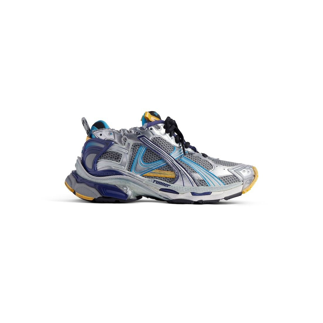 BALENCIAGA Multicolor Mesh and Rubber Runner Sneakers for Men