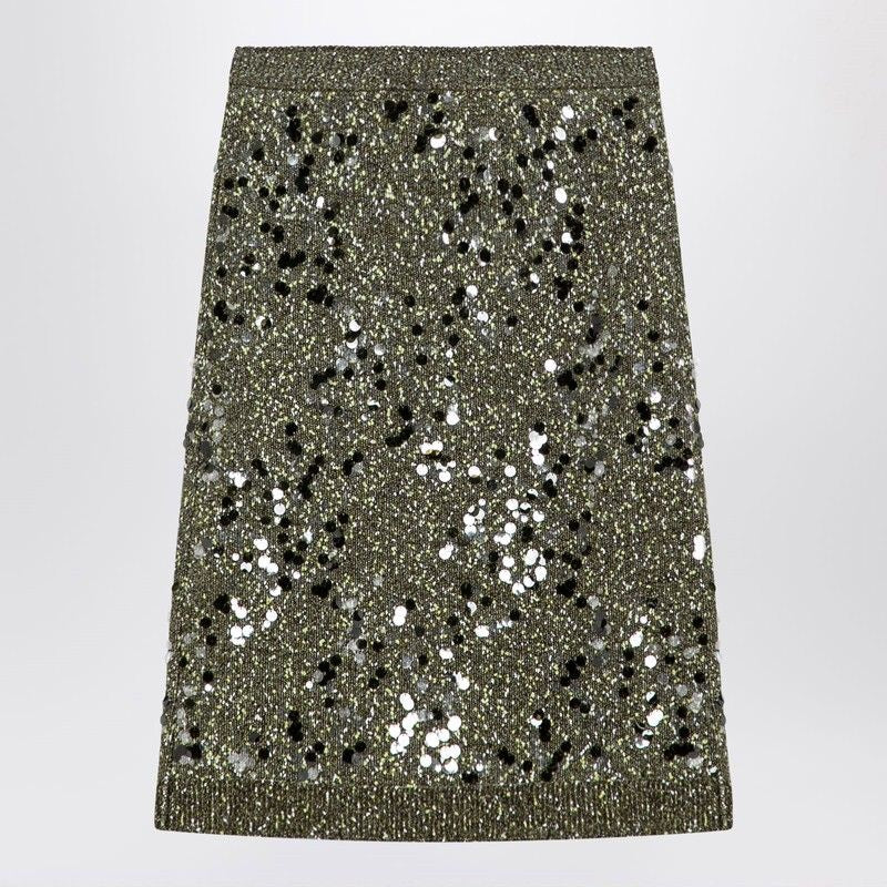 GUCCI Viscose and Tweed Blend Mini Skirt