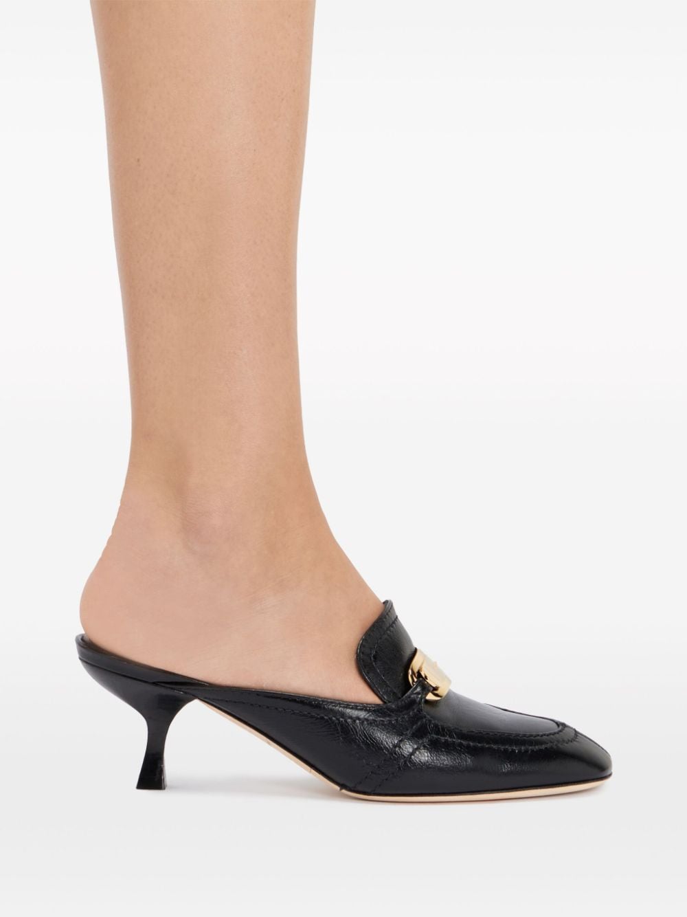Ferragamo Crocodile-Effect Leather Flats
