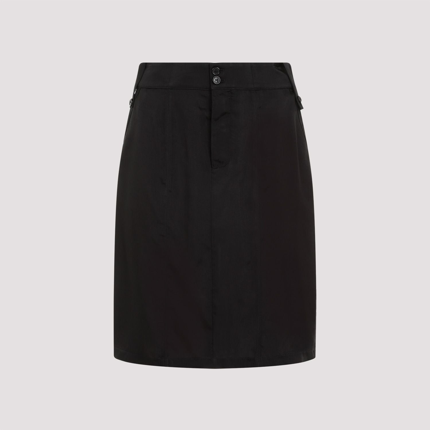 SAINT LAURENT Elegant Cupro Mini Skirt for Women