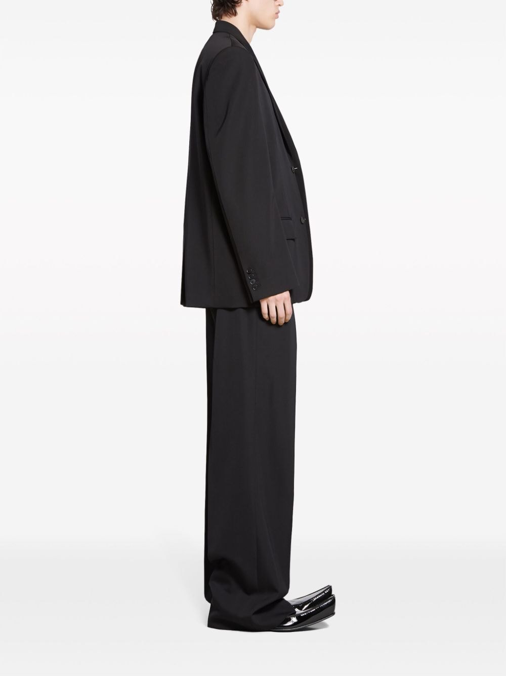 BALENCIAGA Wool Single-Breasted Blazer Jacket for Men