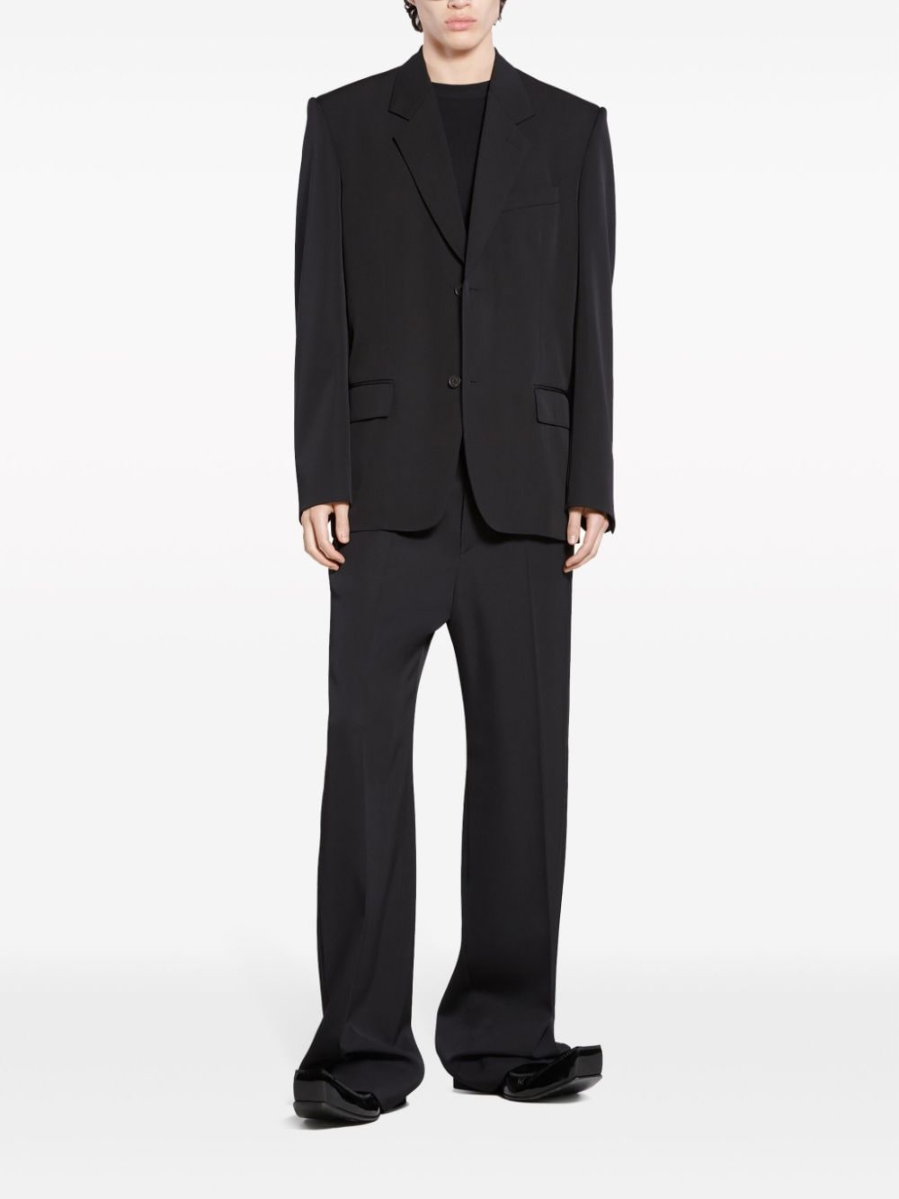 BALENCIAGA Wool Single-Breasted Blazer Jacket for Men