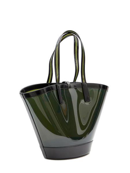 SAINT LAURENT Medium Transparent Handbag with Leather Trims (49X32.5X15CM)