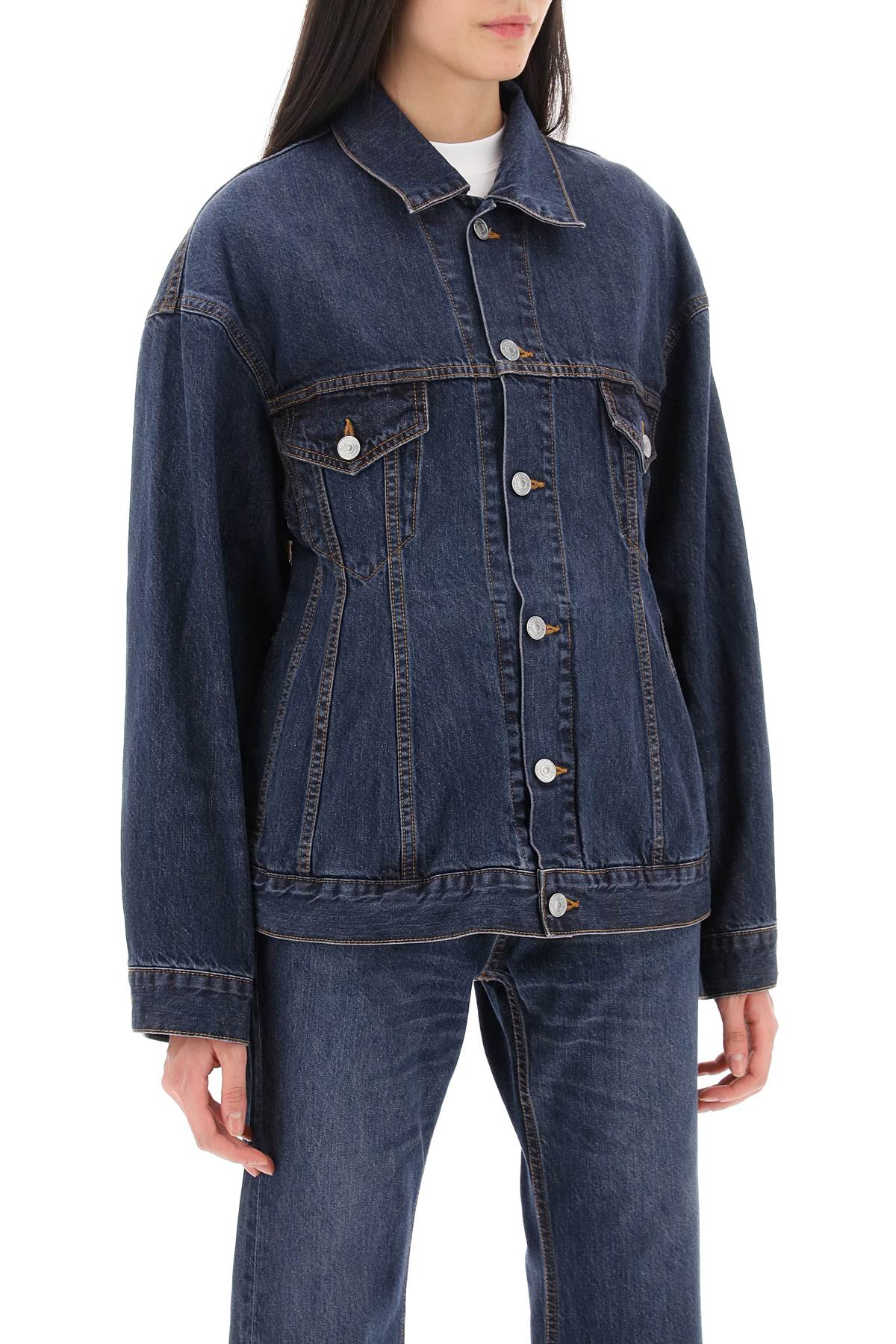 BALENCIAGA Hourglass Denim Jacket for Women - SS24 Edition