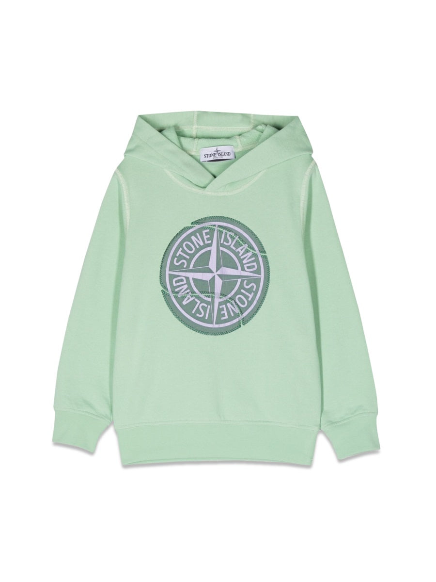 STONE ISLAND Boys' Mini Hoodie Sweatshirt - SS23 Collection