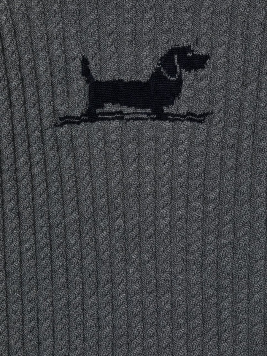 THOM BROWNE Mini Cable Crewneck Pullover for Boys