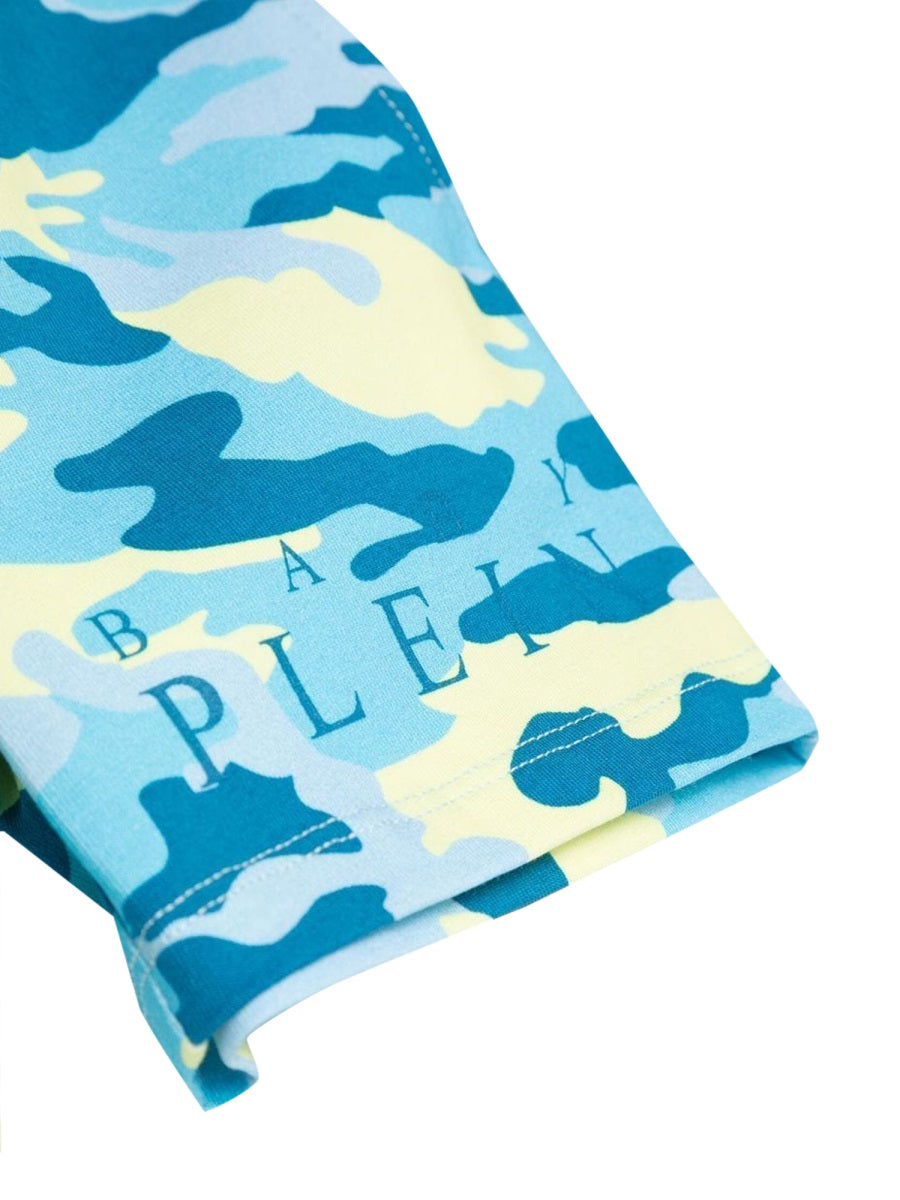 PHILIPP PLEIN Mini Camouflage T-Shirt and Shorts Set
