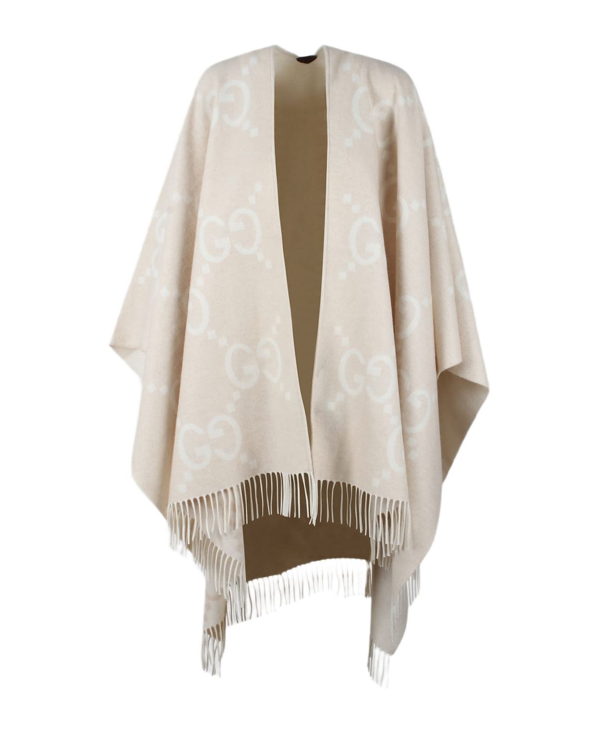 GUCCI Embroidered Cashmere Reversible Cape