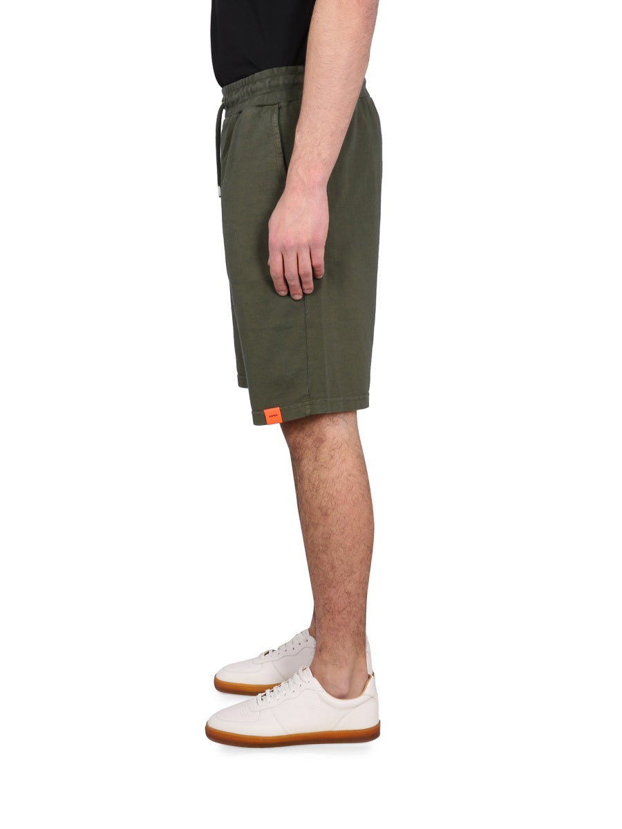 ASPESI Men's Elastic Waistband Bermuda Shorts