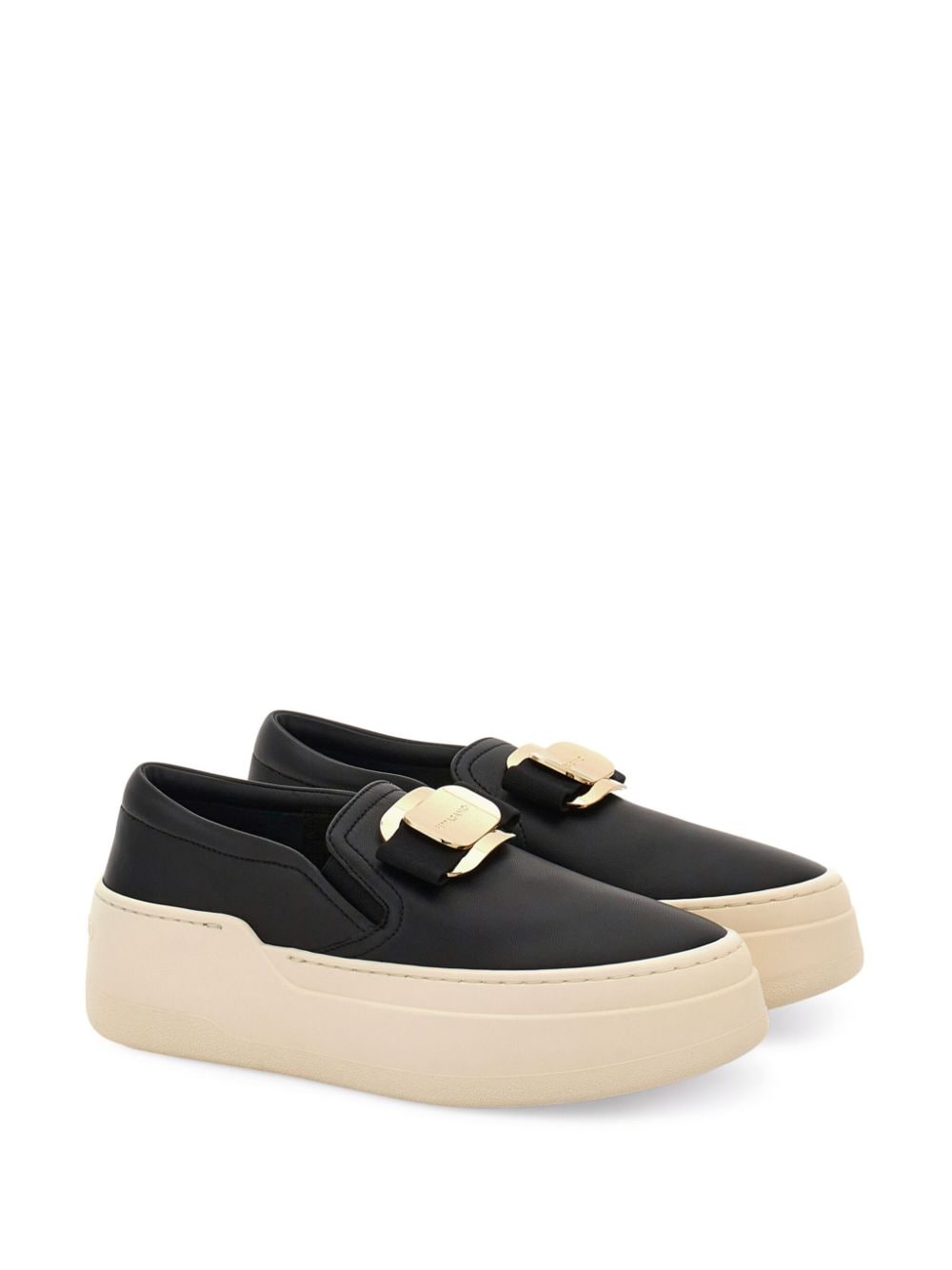 Ferragamo Lambskin Slip-On with Signature Bow
