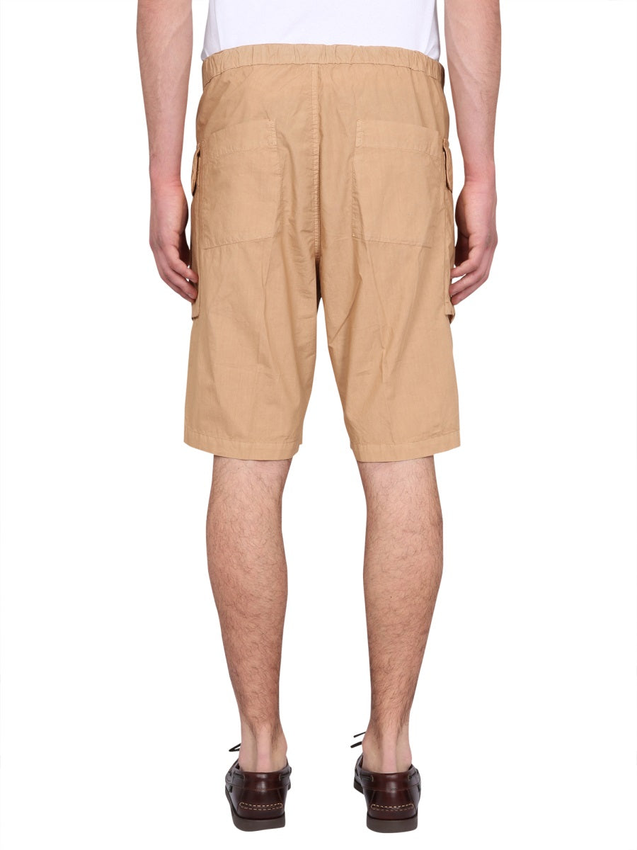 ASPESI Men's Mini Bermuda Shorts with Button Closure