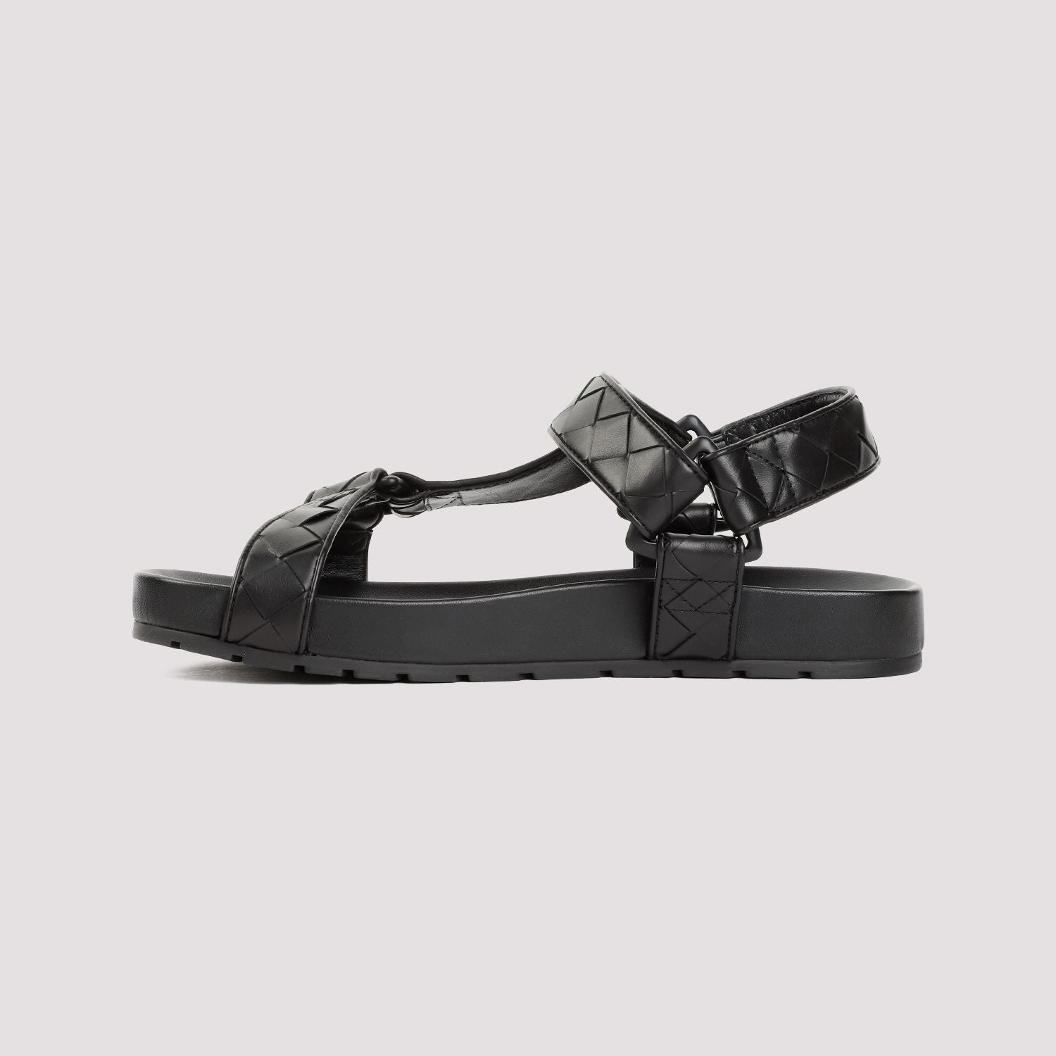 BOTTEGA VENETA Woven Pattern Leather Sandals for Men - SS24