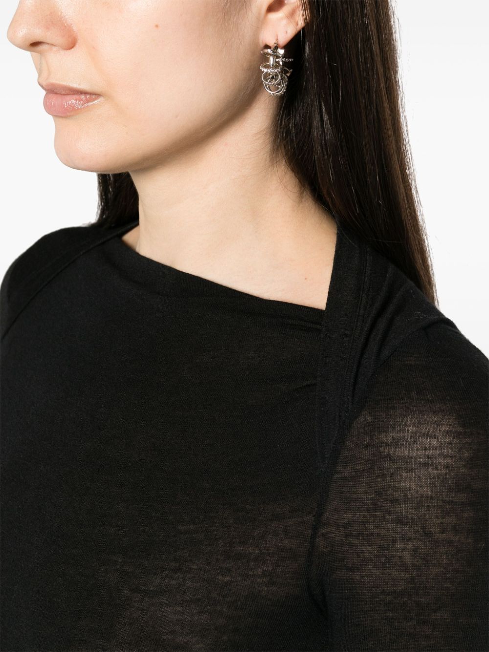 SAINT LAURENT Wool Blend Long Pencil Dress