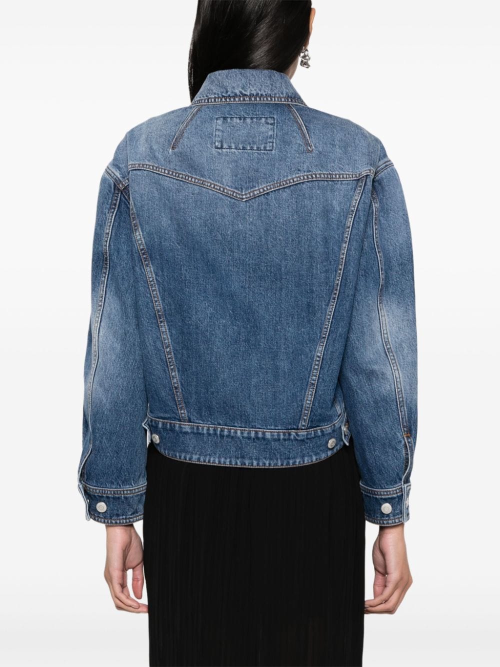 ALEXANDER MCQUEEN Classic Cropped Denim Jacket for Women