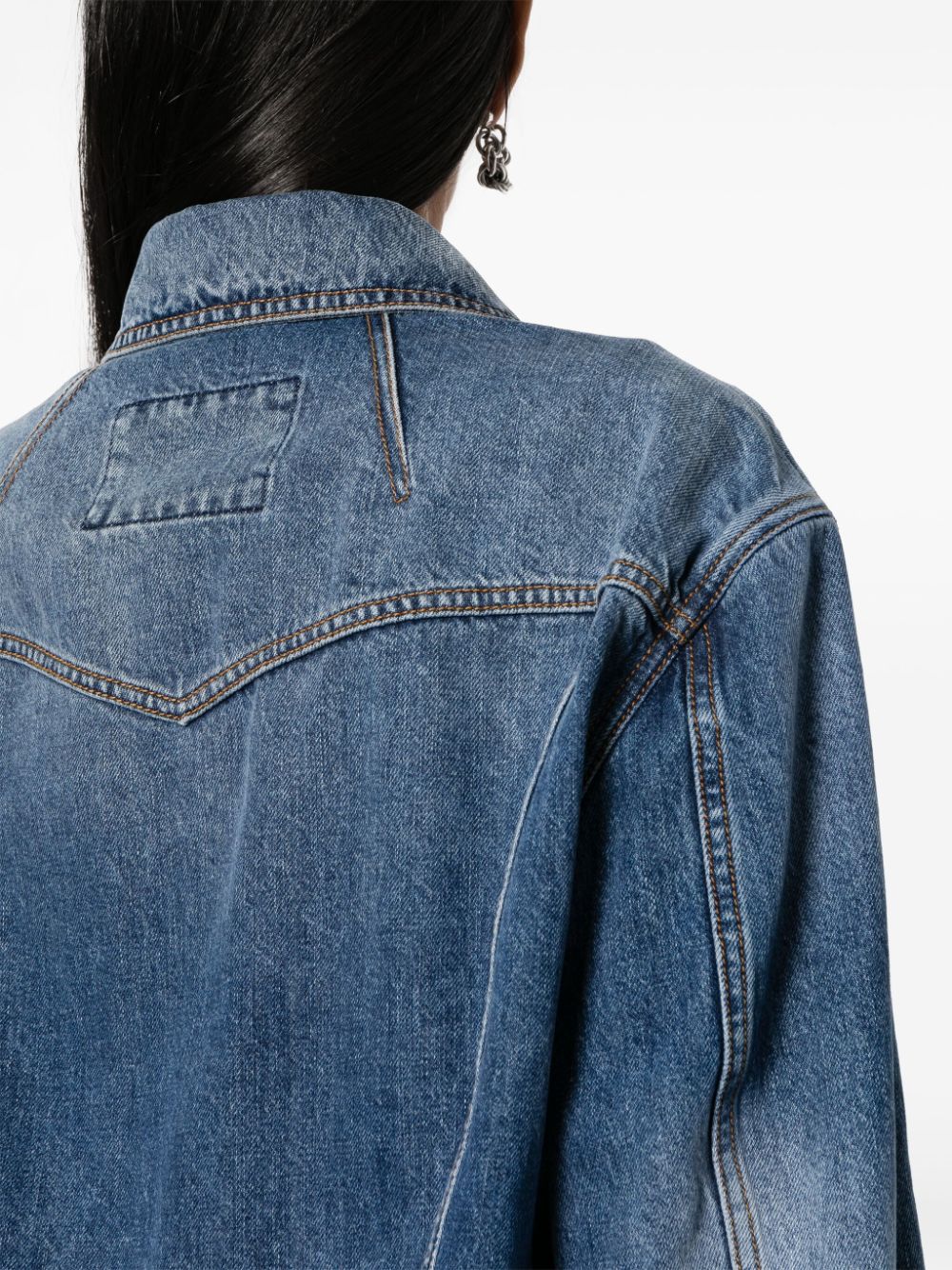 ALEXANDER MCQUEEN Classic Cropped Denim Jacket for Women