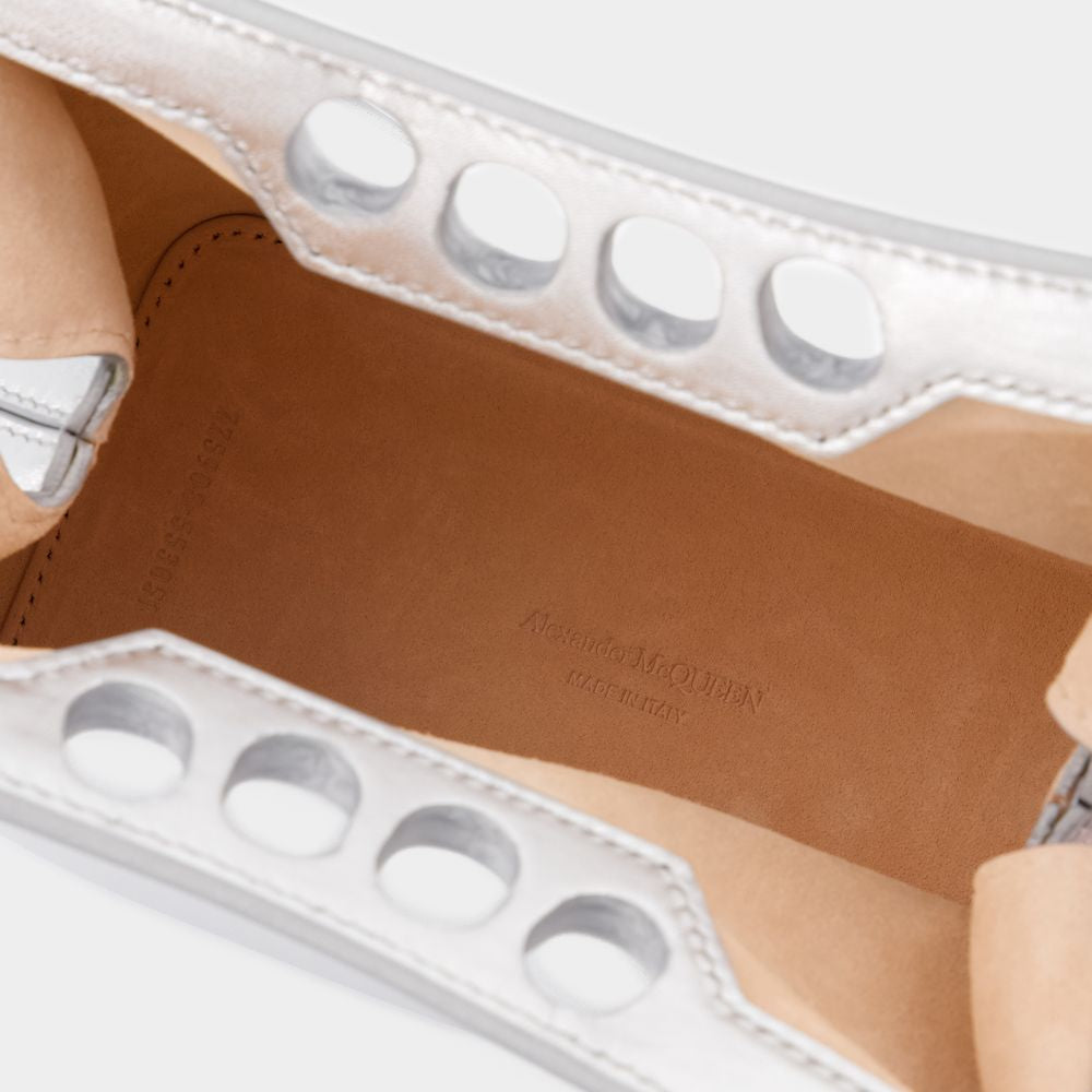 ALEXANDER MCQUEEN Mini Peak Purse - A Statement in Metallic Elegance