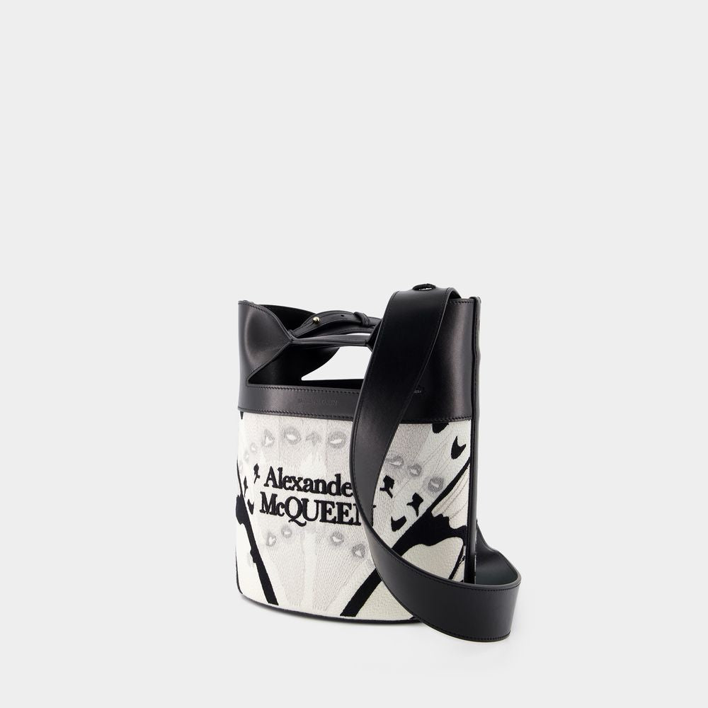 ALEXANDER MCQUEEN Mini Bucket Bow Crossbody Bag