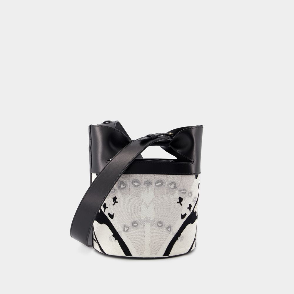 ALEXANDER MCQUEEN Mini Bucket Bow Crossbody Bag