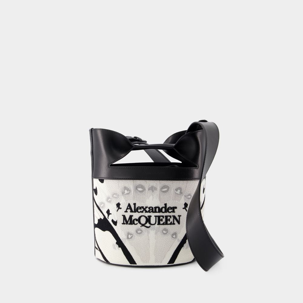 ALEXANDER MCQUEEN Mini Bucket Bow Crossbody Bag