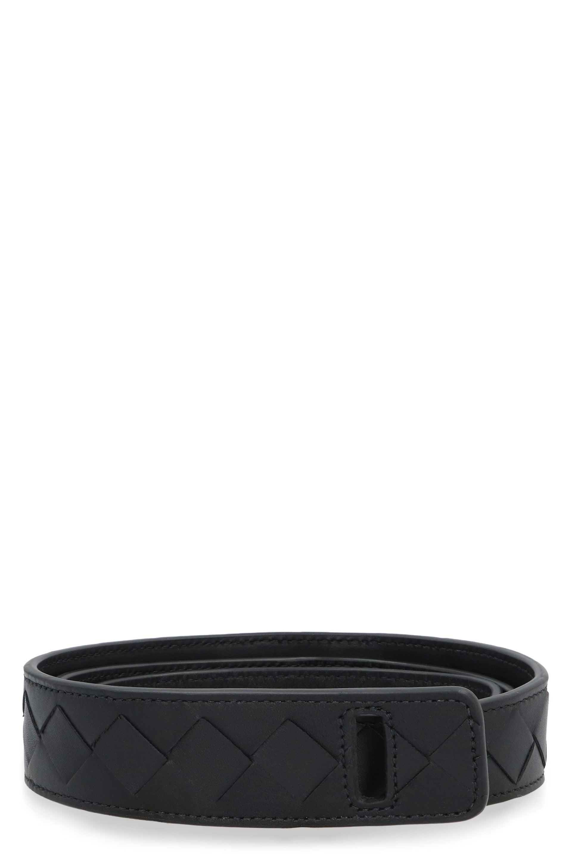 BOTTEGA VENETA Textured Leather Belt 4 cm Width