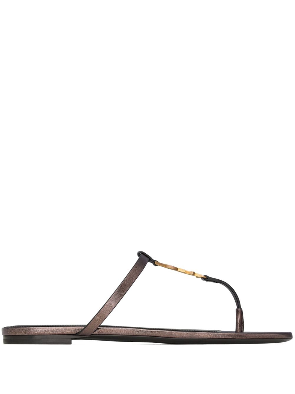 SAINT LAURENT Leather Thong Sandals