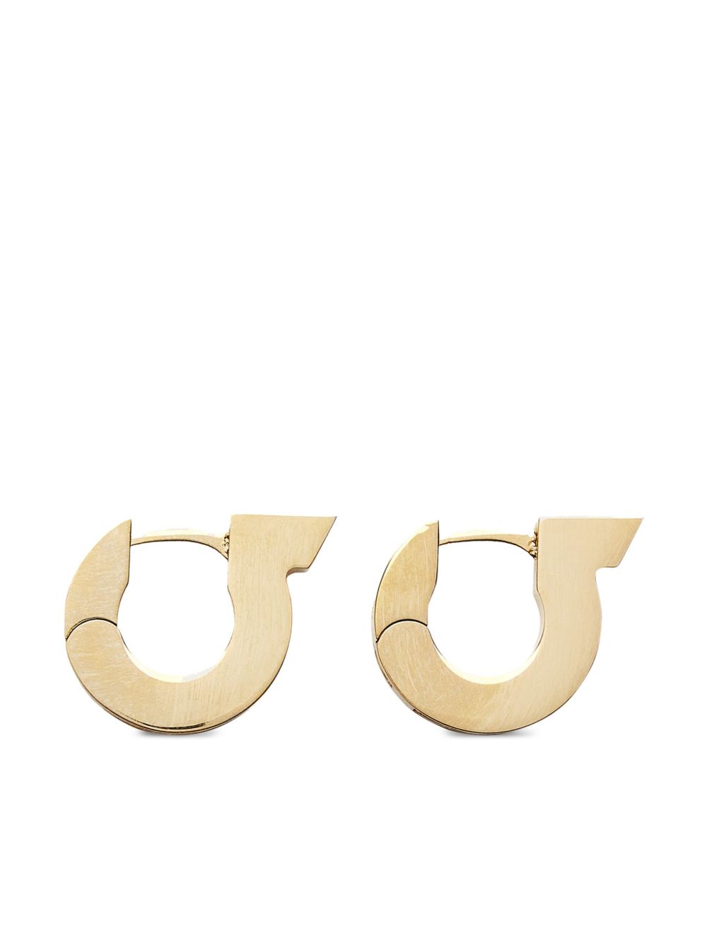 Ferragamo Mini Gold Crystal Hoop Earrings