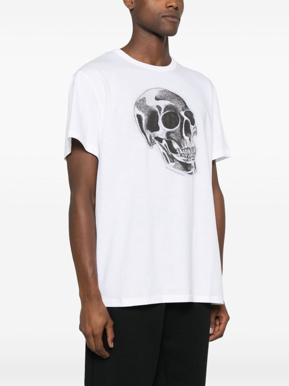 ALEXANDER MCQUEEN Skull Print Regular Fit T-Shirt (Size L)