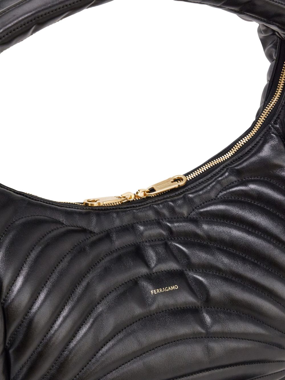 Ferragamo Quilted Logo Shoulder Handbag