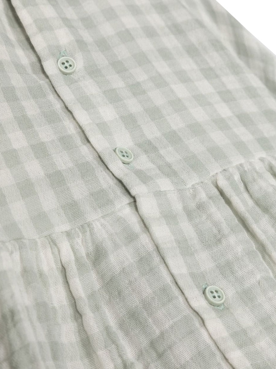 TEDDY & MINOU Mini Checkered Cotton Dress