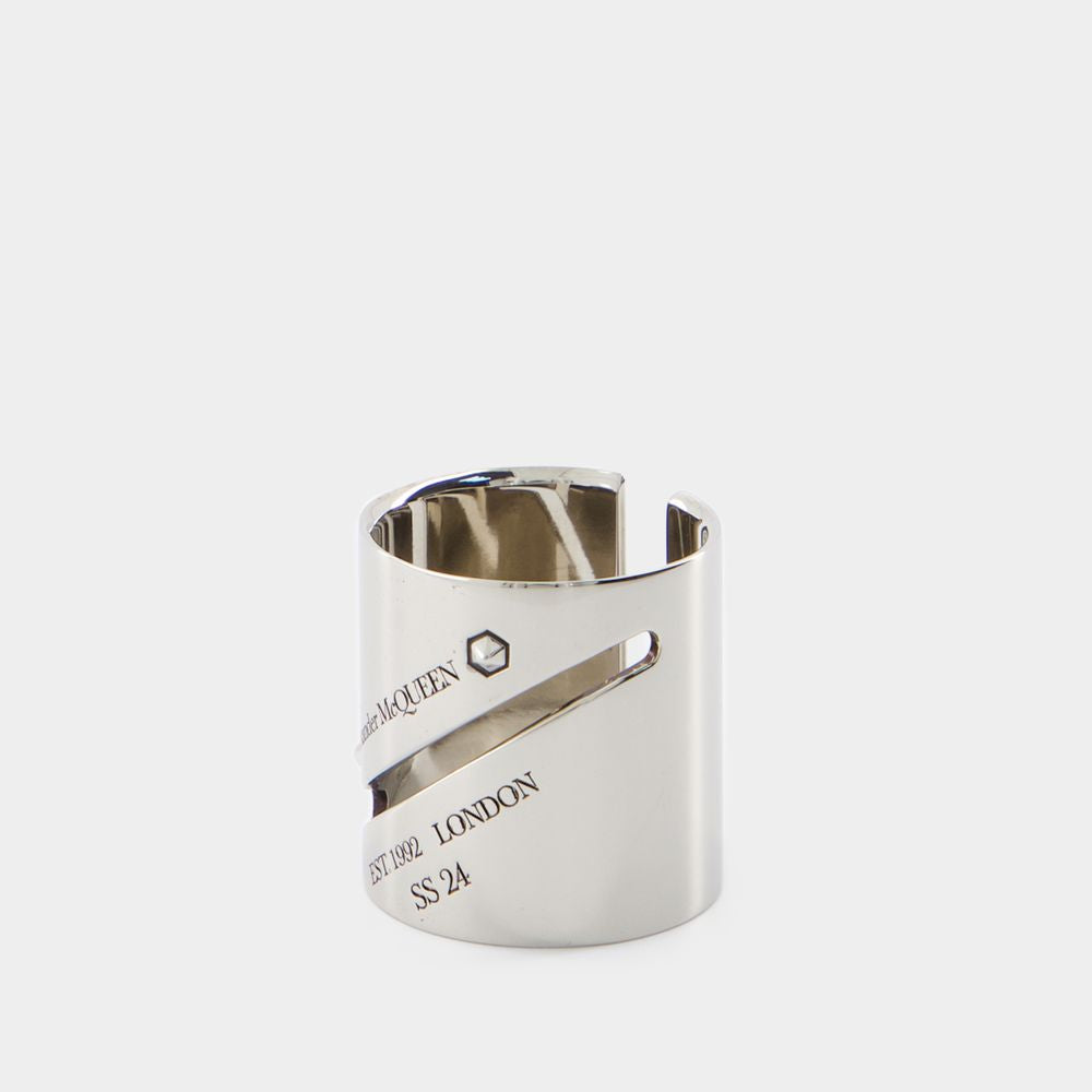 ALEXANDER MCQUEEN Identity Tag Ring - Men's Fashion Statement