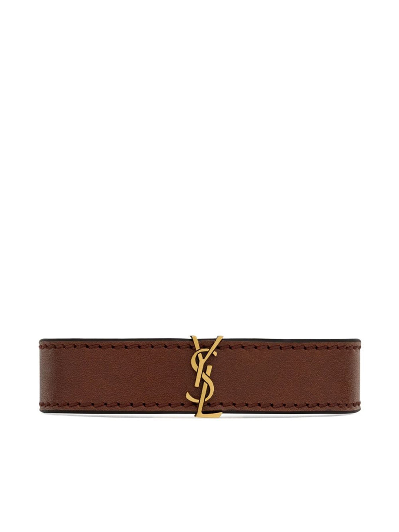 SAINT LAURENT 100% Leather Men's Bracelet - Fashion Jewelry for Fall 2025