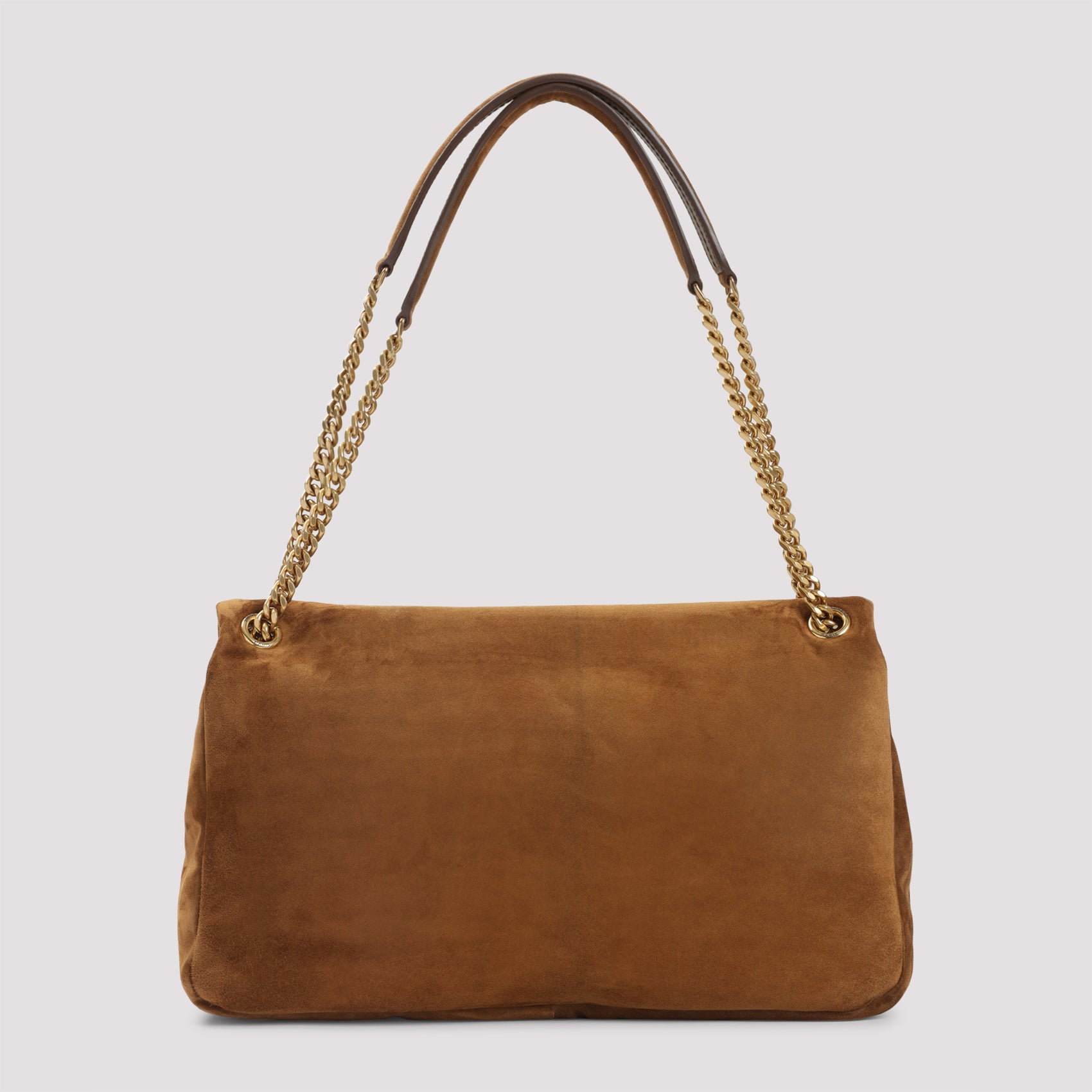 SAINT LAURENT Large Calypso Suede Leather Shoulder Handbag