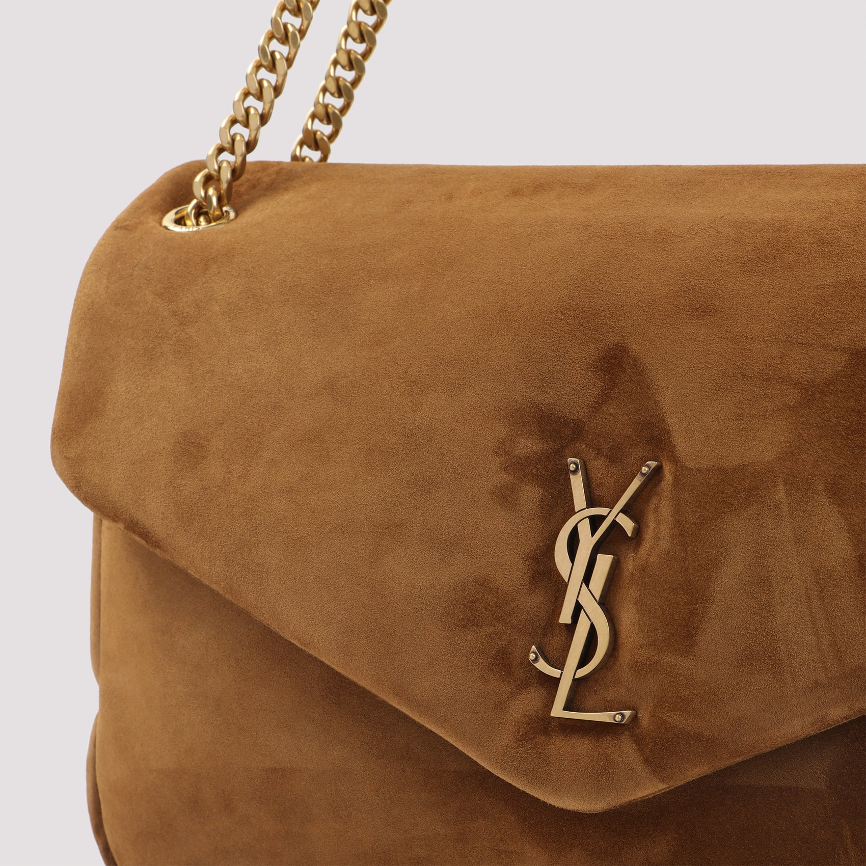 SAINT LAURENT Large Calypso Leather Handbag