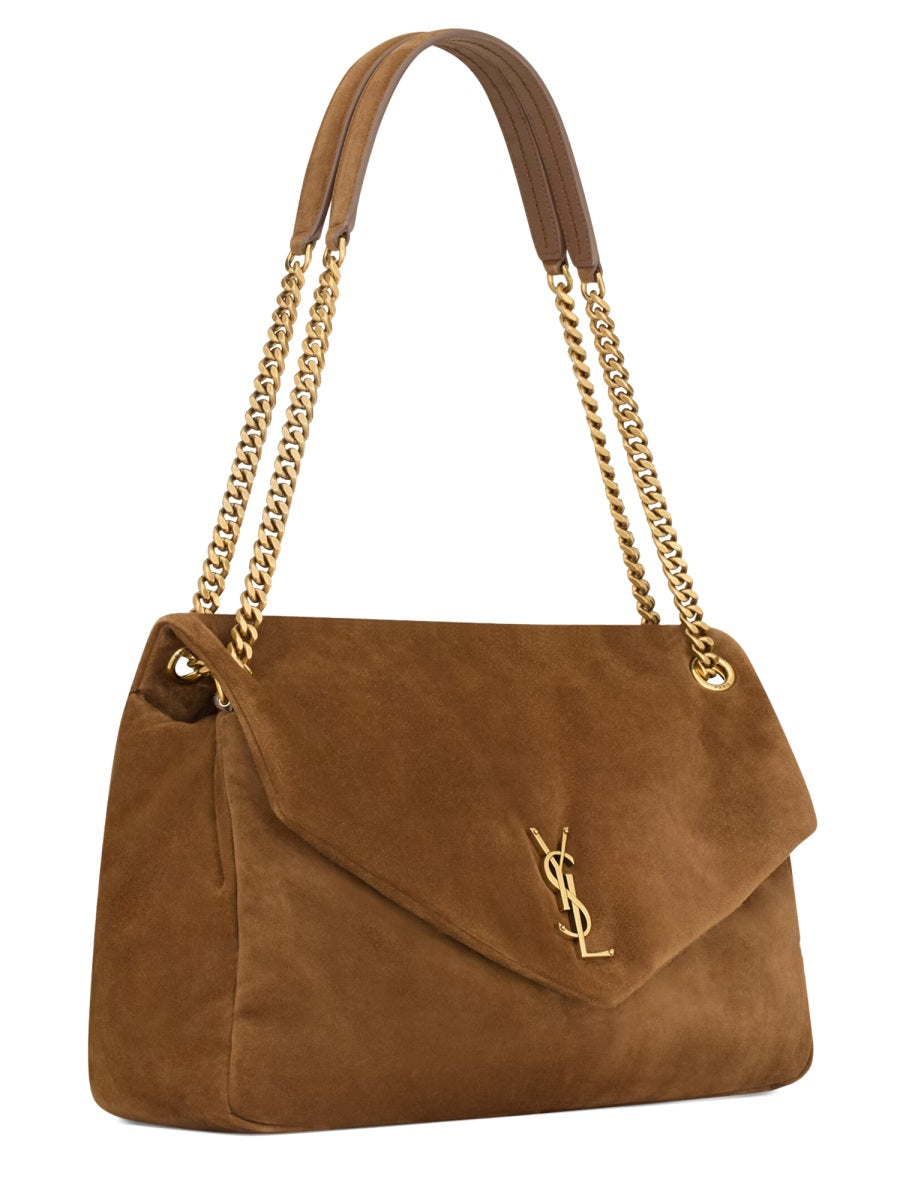 SAINT LAURENT Large Calypso Leather Handbag