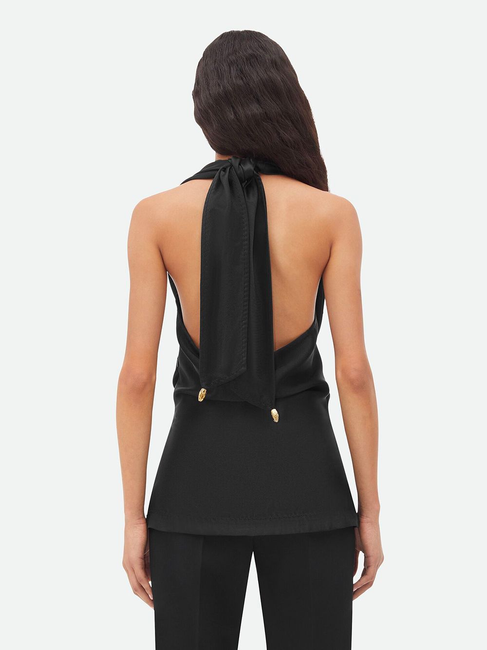BOTTEGA VENETA Fluid Viscose Draped Top for Women SS24
