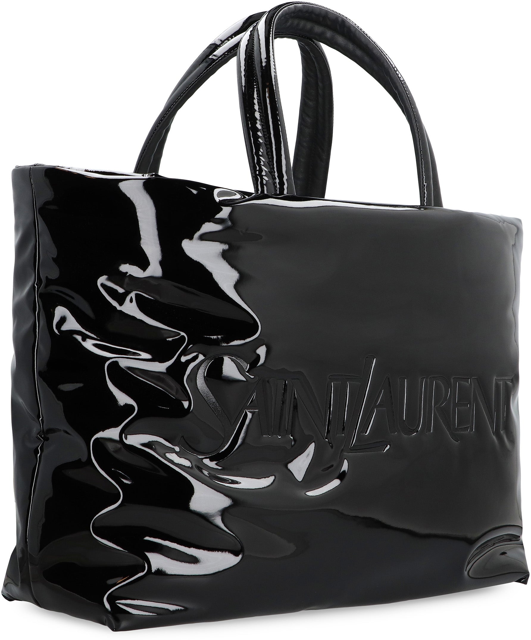 SAINT LAURENT Maxi Padded Nylon Tote Handbag