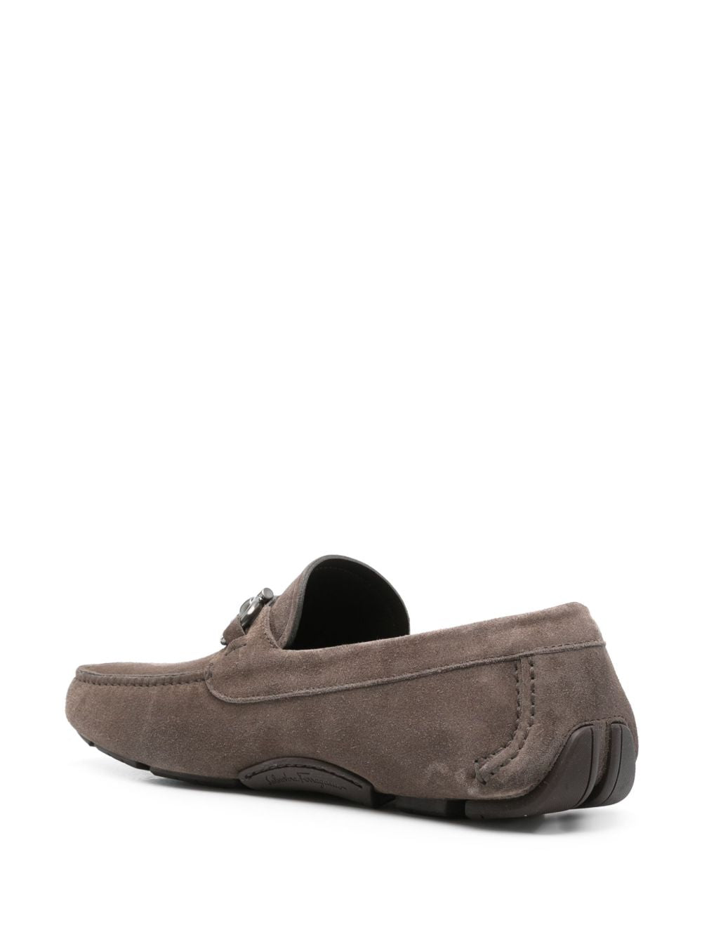 Ferragamo Men's Leather Sneakers with Branded Insole and Rubber Sole