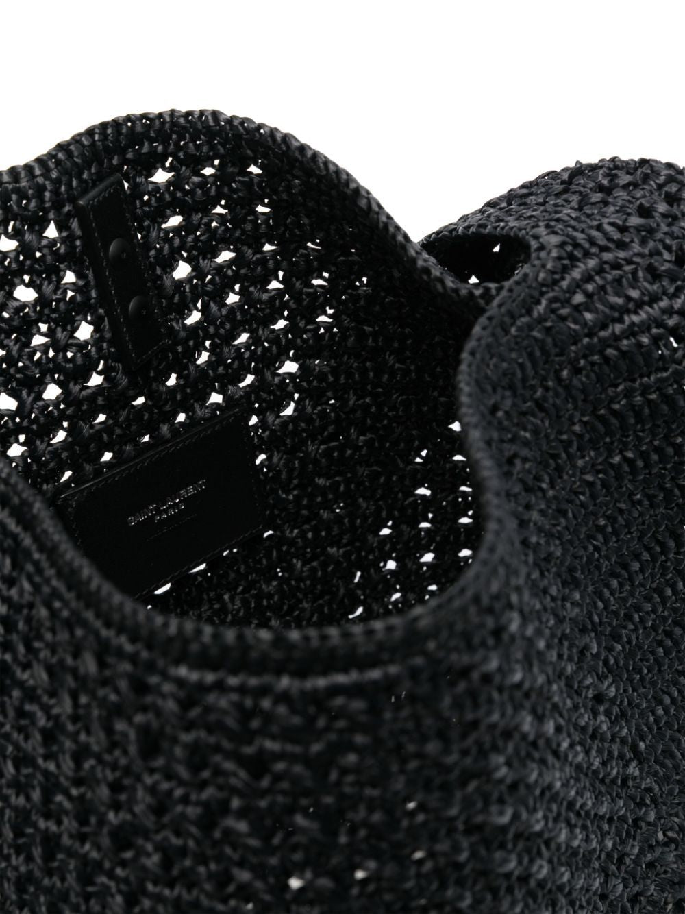 SAINT LAURENT Medium Raffia Shoulder Handbag