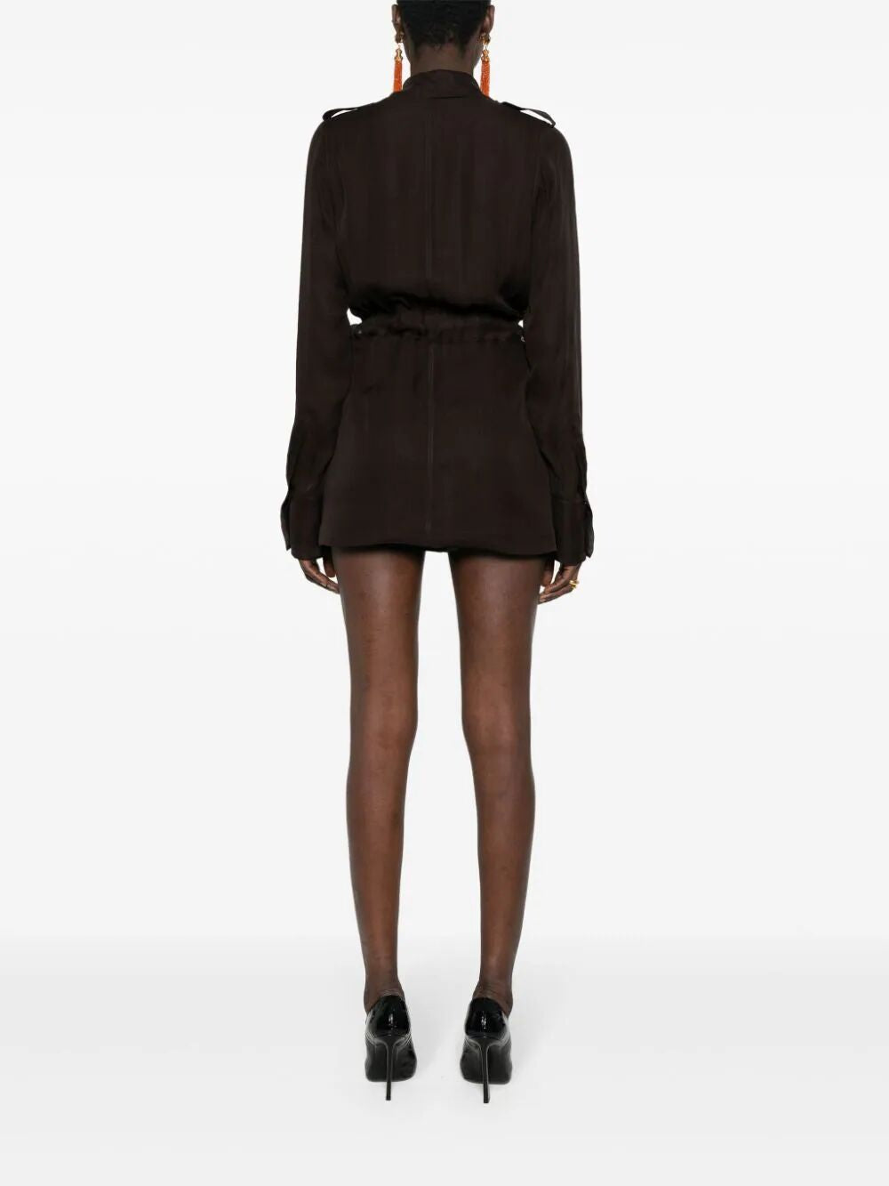 SAINT LAURENT Mini Silk Muslin Dress