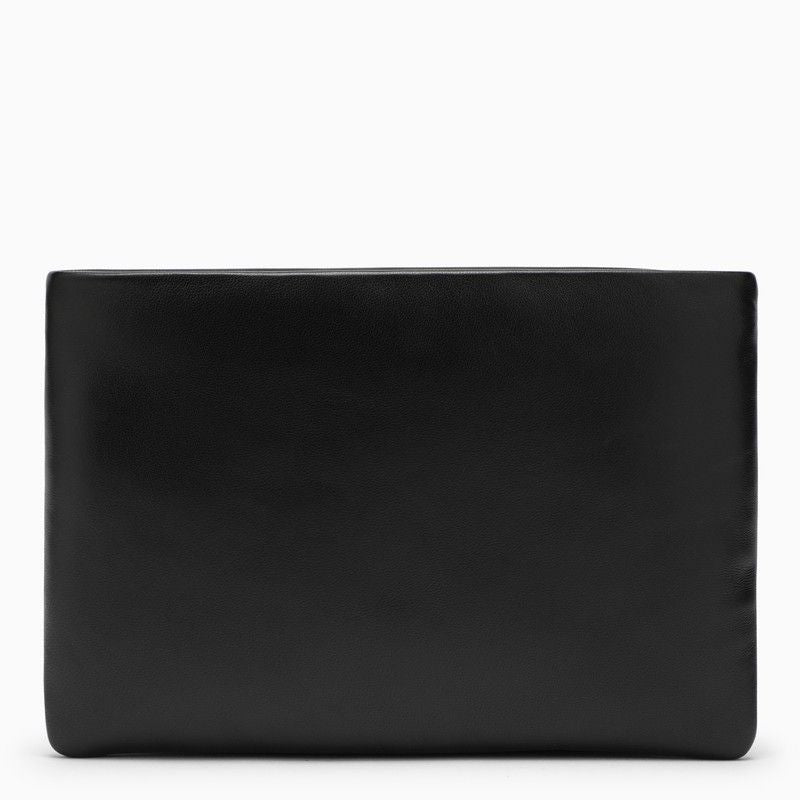 SAINT LAURENT Padded Leather Mini Clutch Handbag with Logo