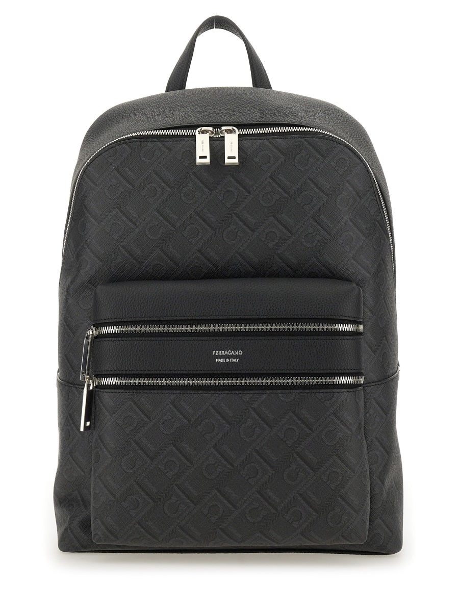 Ferragamo Sleek Polyurethane Mini Backpack for Men