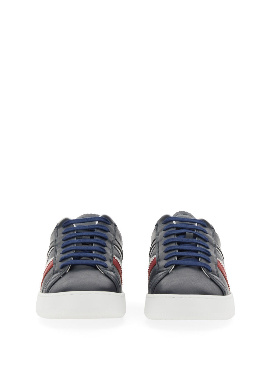 MONCLER Men's Monaco M Flat Sneakers with 3 cm Rubber Sole