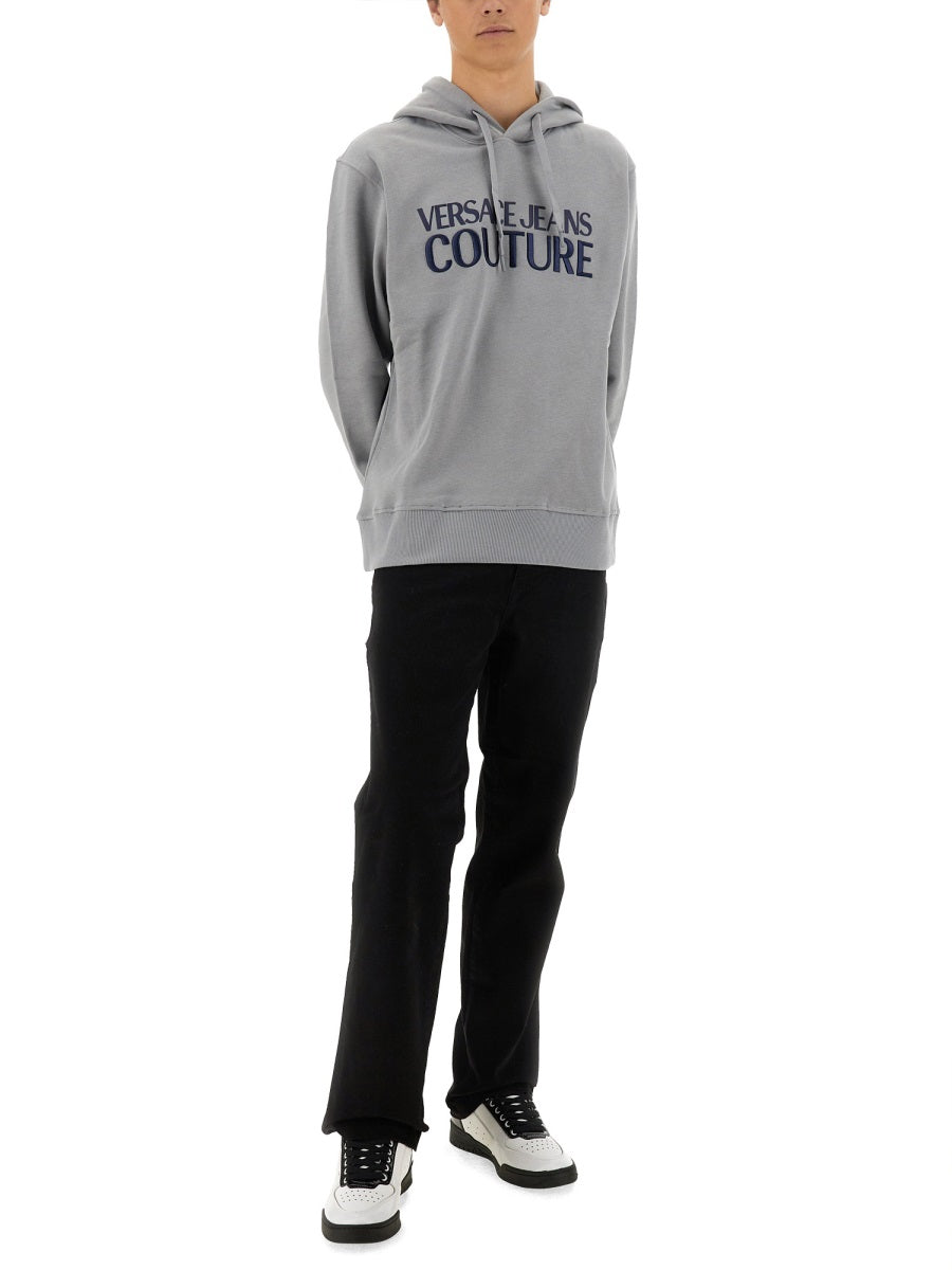VERSACE JEANS COUTURE Regular Fit Sweatshirt with Logo - Size L