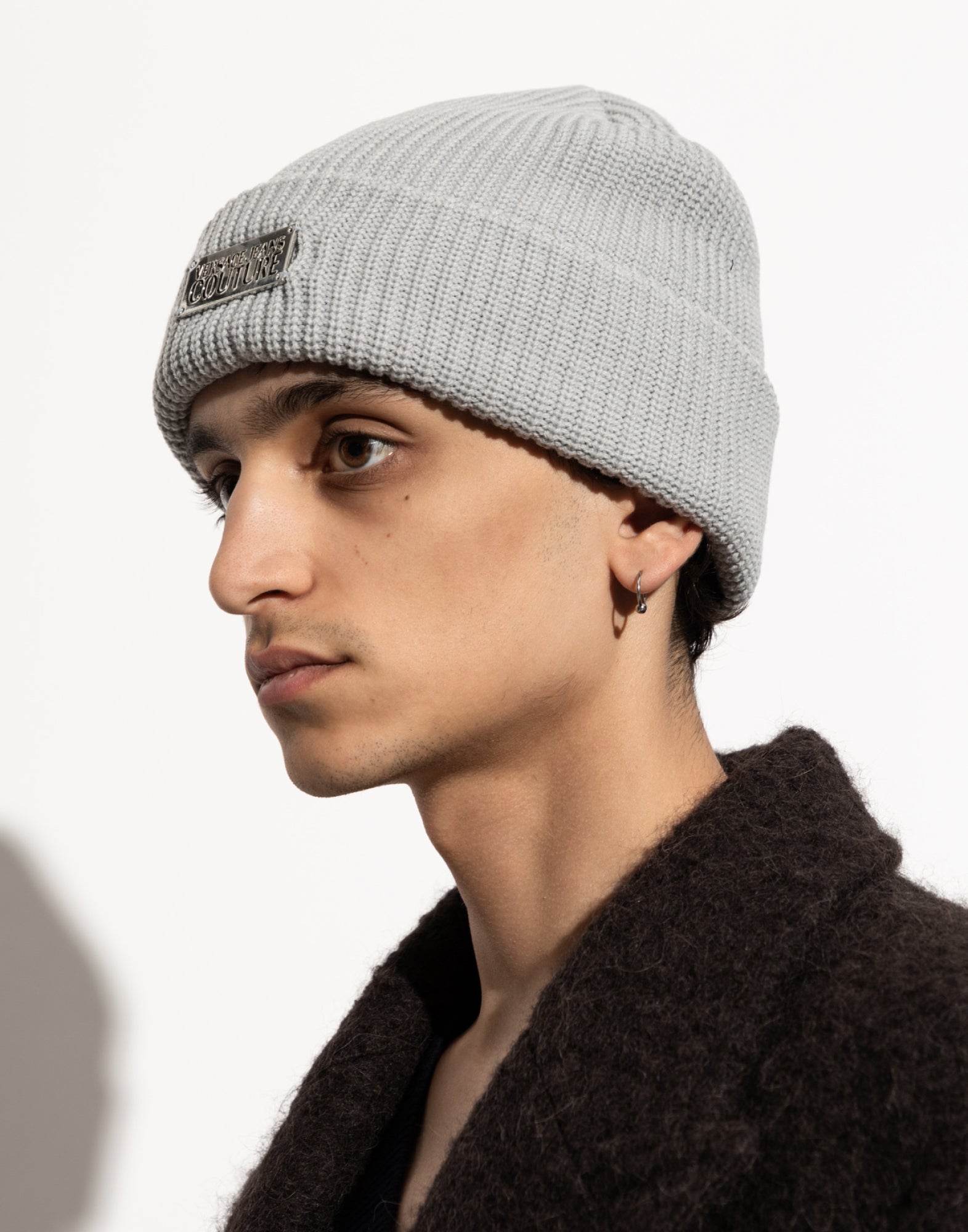 VERSACE Logo Plaque Beanie