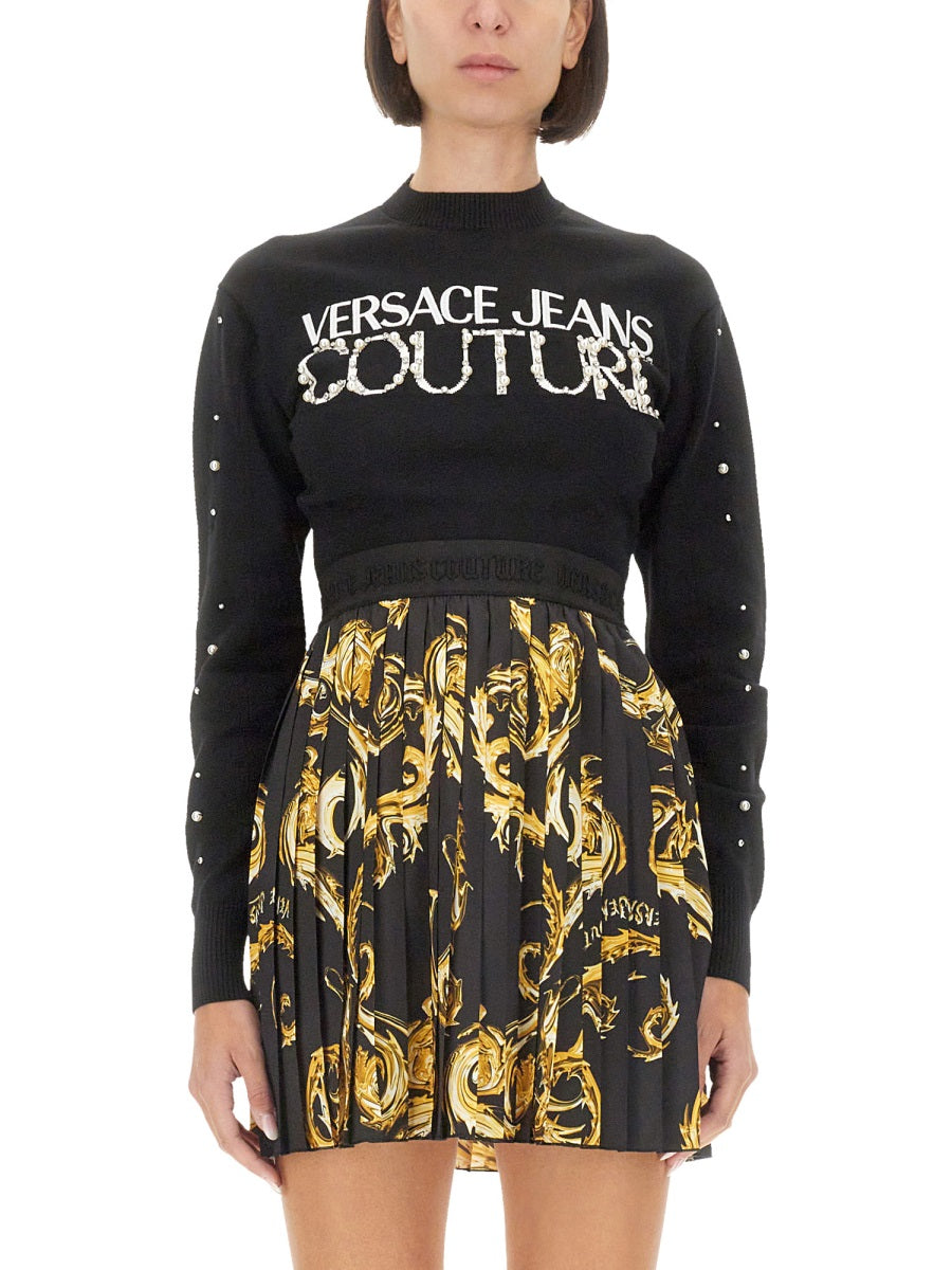 VERSACE JEANS COUTURE Regular Fit Logo T-Shirt for Women - Size S