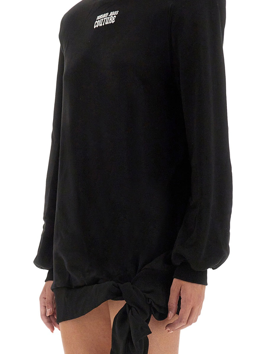 VERSACE JEANS COUTURE Logo Sweatshirt Dress for Women - Size 40