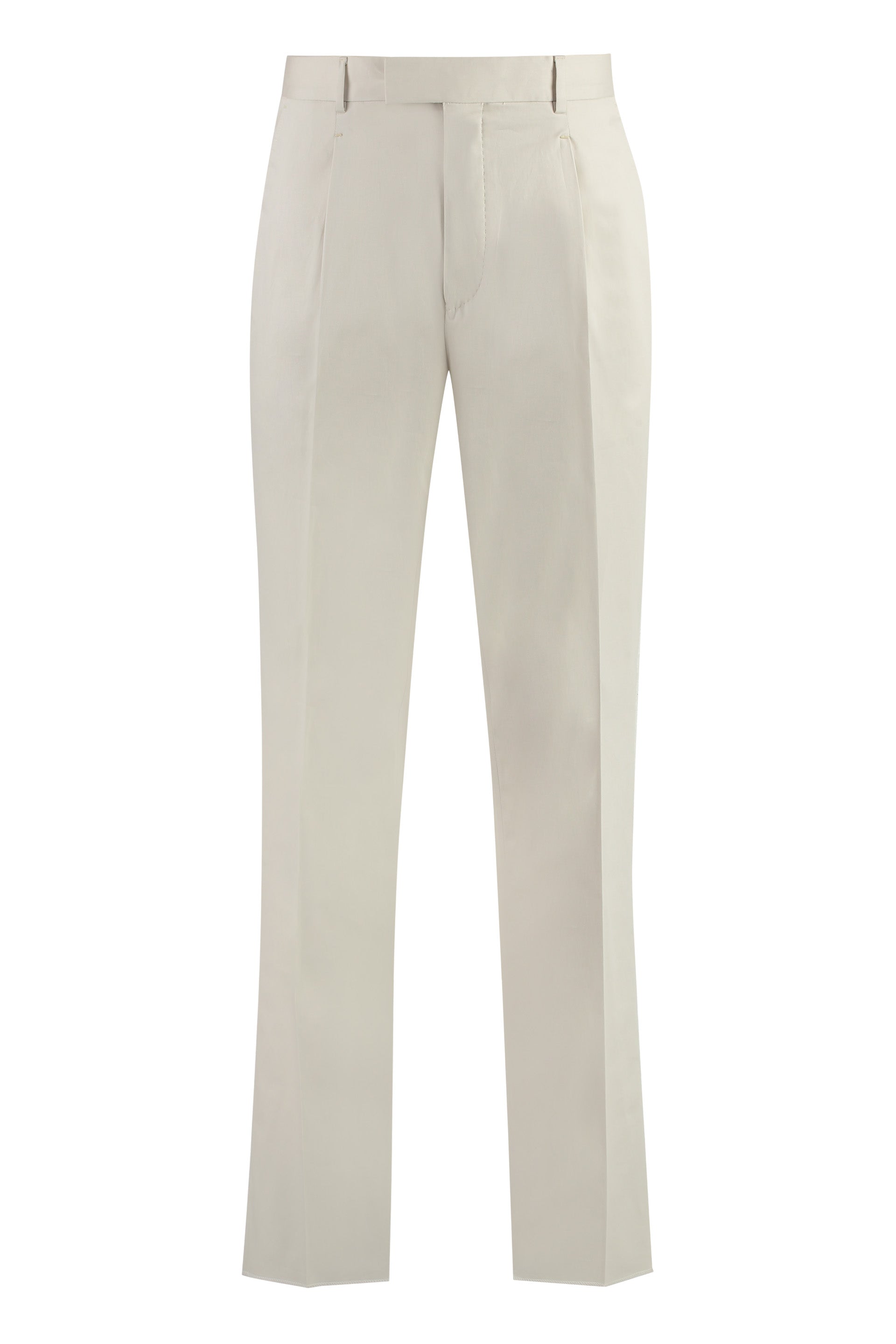 ZEGNA Men's Stretch Cotton Chino Trousers