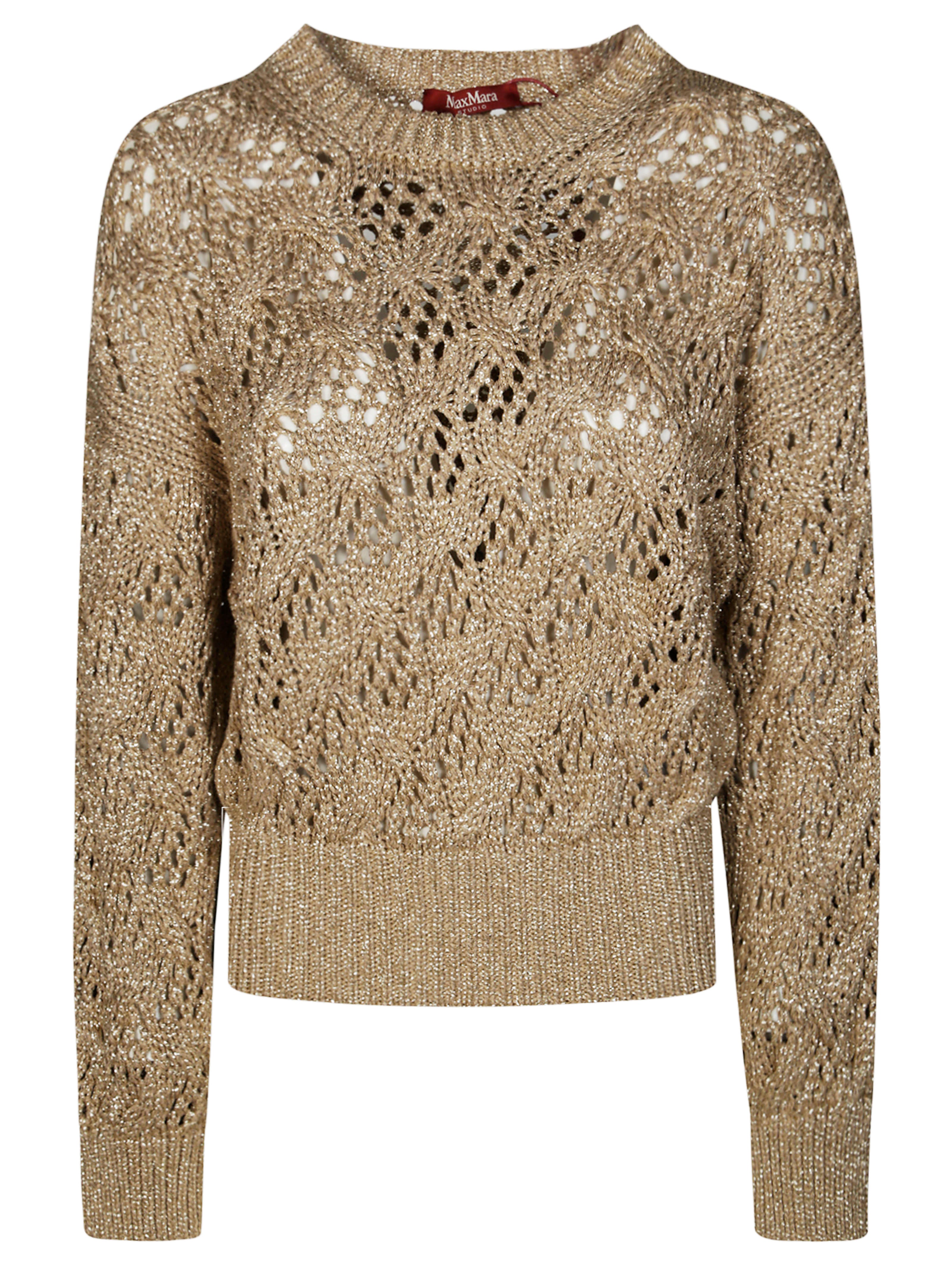 MAX MARA STUDIO Lurex Knit Sweater for Men - AI25 Collection