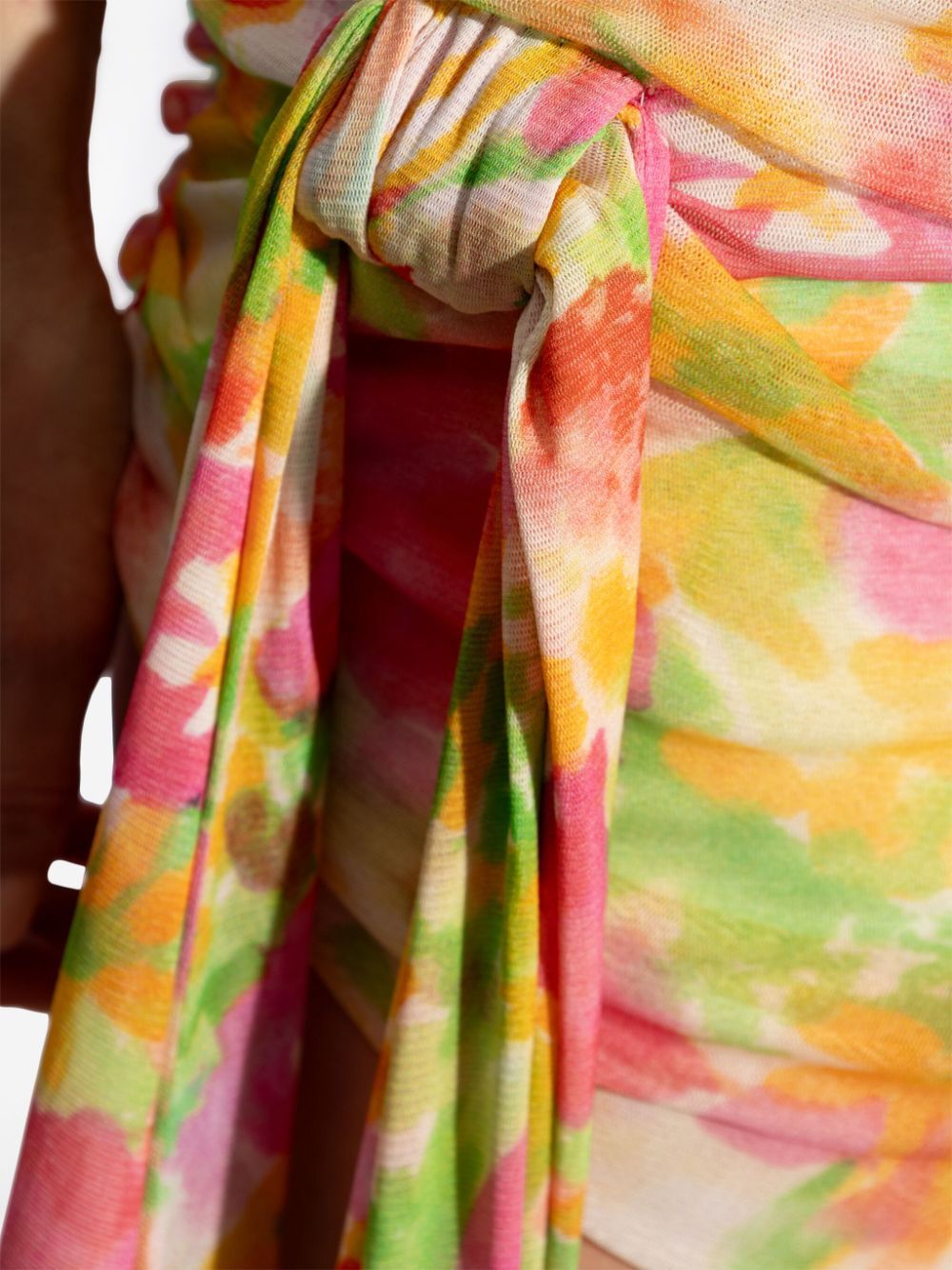 SAINT LAURENT Floral Printed Tulle Mini Dress for Women