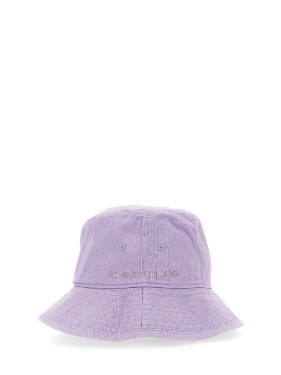 ACNE STUDIOS Cotton Bucket Hat with Contrast Stitching